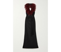 Neckholder-maxikleid aus Georgette