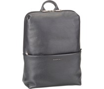 Rucksack / Daypack Mellow Leather Squared Backpack FZT38 Nero