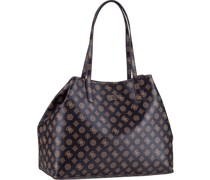 Shopper Vikky Large Tote Logo Brown Logo