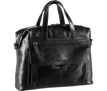 Aktentasche Alberto 2 Handle Briefcase Black/Ruthenium