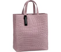 Shopper Paper Bag Tote M Croco Pale Lavender