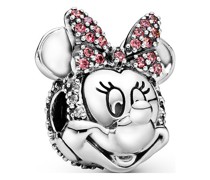 Charm Disney x Minnie Maus mit rosafarbener Pavé-Schleife Clip 797496CZS