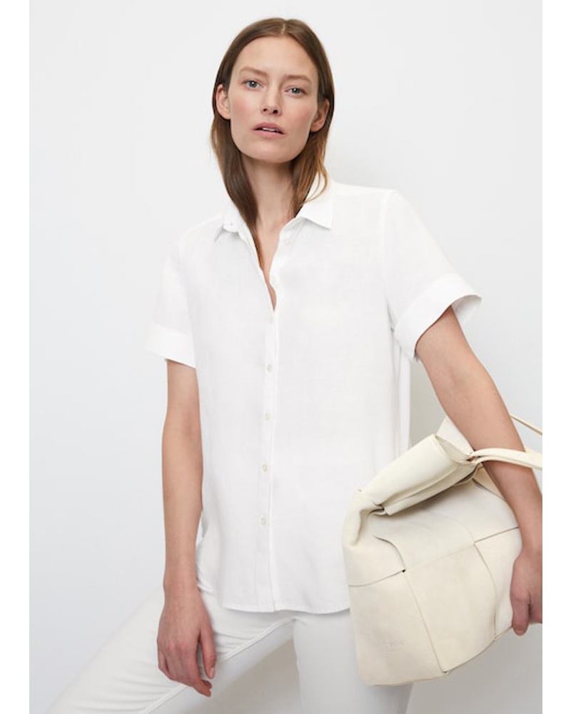 Marc O'Polo Damen Kurzarm-Bluse