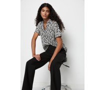 Kurzarm-Jersey-Bluse relaxed