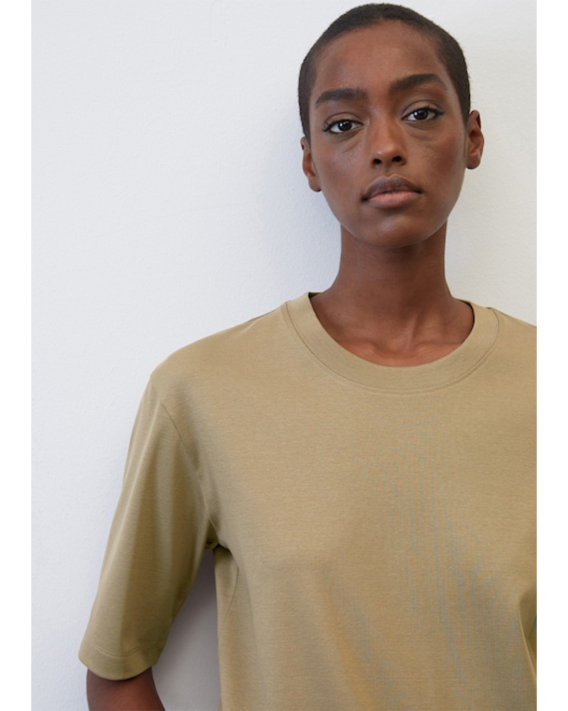 Marc O'Polo Damen Rundhals-T-Shirt mit 3/4-Ärmel