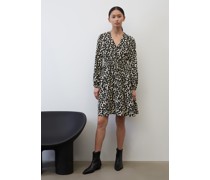 V-Neck-Minikleid mit Allover-Print
