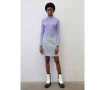 Wattierter Stepp-Mini-Jeansrock