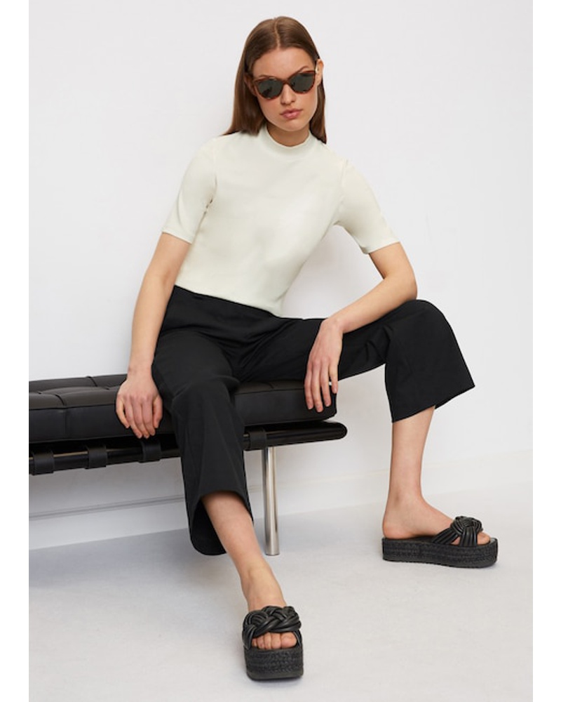 Marc O'Polo Damen Stehkragen-T-Shirt regular