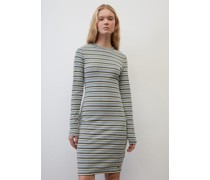 Gestreiftes Jerseykleid slim