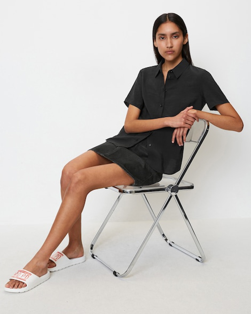 Marc O'Polo Damen Kurzarm-Bluse regular