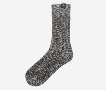 Melierte Rippstrick-Socken