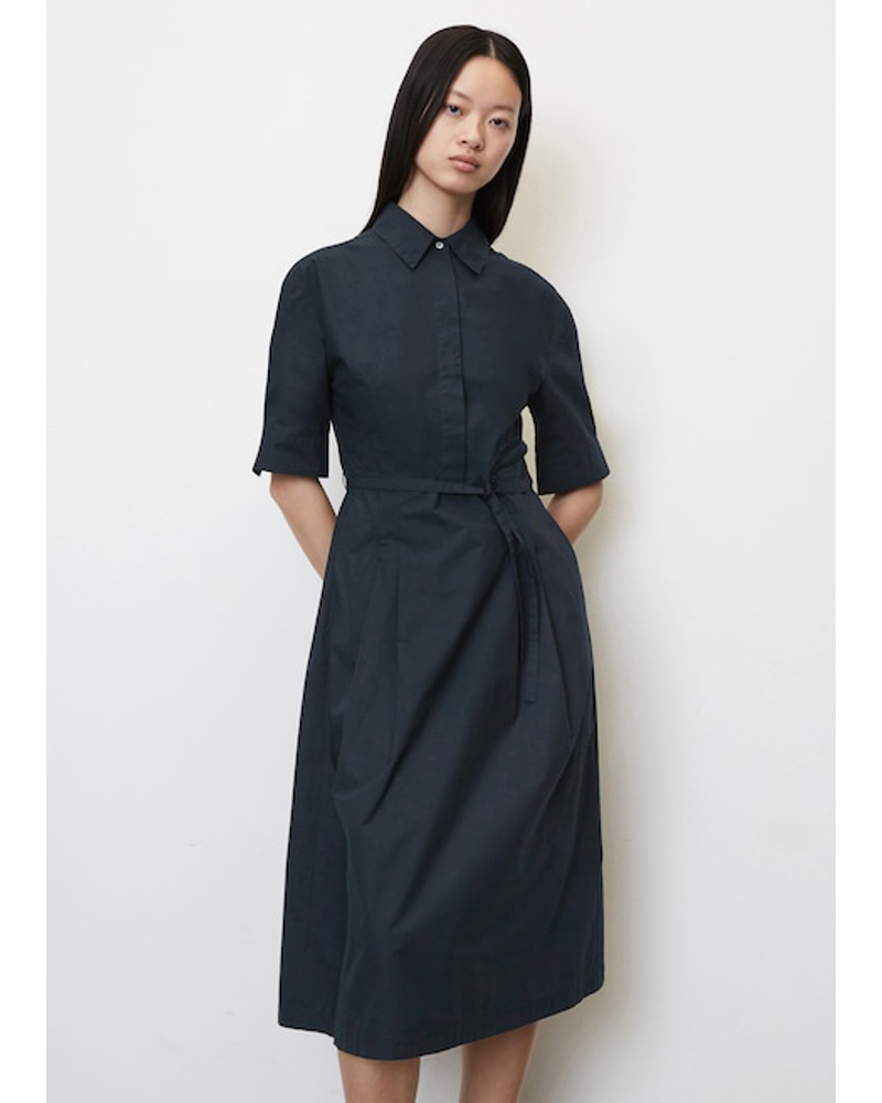 Marc O'Polo Damen Hemdblusenkleid mit ausgestelltem Rock