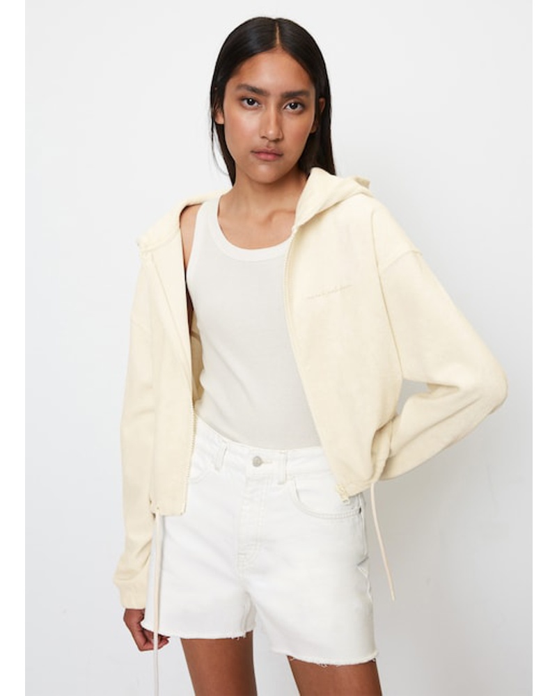 Marc O'Polo Damen Frottee-Kapuzen-Jacke relaxed