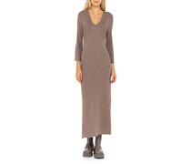 Geripptes Midi-Strickkleid