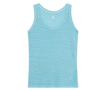 Leinen-Tanktop mit Rundhalsausschnitt