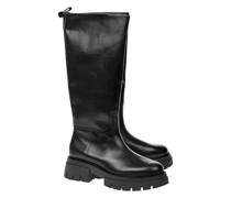 Leder-Boots mit Plateau-Sohle