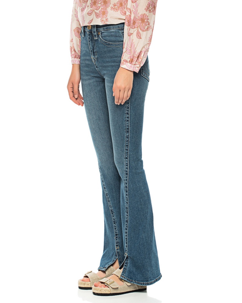 True Religion Damen Flare-Leg Jeans mit Schlitz