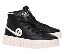 Plateau-High-Top Leder-Sneaker