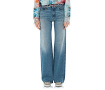 Destroyed Wide-Leg Jeans