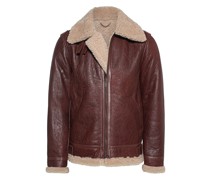 Shearling-Lederjacke