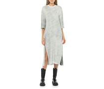 Loose-Fit Leinen-Mix Kleid mit Schlitzen