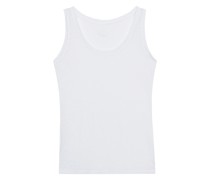 Leinen-Tanktop mit Rundhalsausschnitt