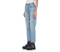 Destroyed Wide-Leg Jeans