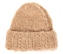 Grobstrick-Kaschmir-Beanie