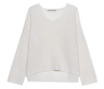Kaschmir-Mix Pullover mit V-Ausschnitt