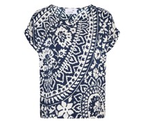 Gemusterte Seiden-Bluse