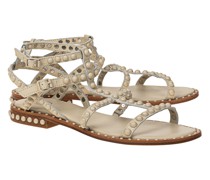 Leder-Sandale mit NIeten