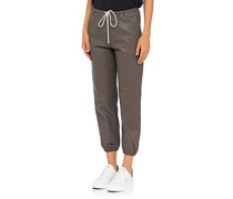 Leder-Jogginghose mit Eingrifftaschen