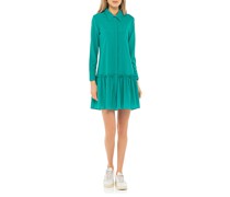 Volant-Seiden-Mix Kleid