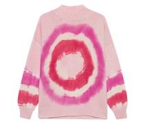 Oversize-Kaschmirpullover im Batik-Look