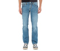 Straight-Leg Jeans mit dekorativen Nähten