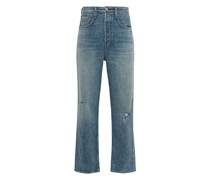 Washed-Out Straight Leg Jeans