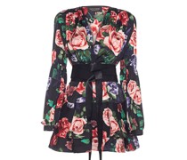 Gemustertes Kleid mit abnehmbarem Bindegürtel