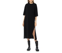 Loose-Fit Leinen-Mix Kleid mit Schlitzen