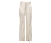 Bundfaltenhose mit Nadelstreifen