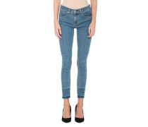 Skinny Jeans mit offenen Saum