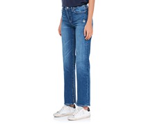 Wide-Leg Jeans mit Schlitzen