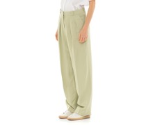Leinen-Mix-Bundfaltenhose