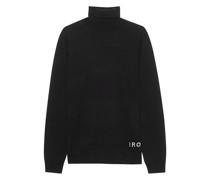 Rollkragenpullover mit Label-Wording