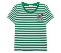 Gestreiftes T-Shirt mit Aufdruck