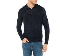 Kaschmir-Polo-Strickpullover