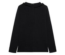 Waffelstruktur-Feinstrick-Hoodie mit Kaschmir-Anteil
