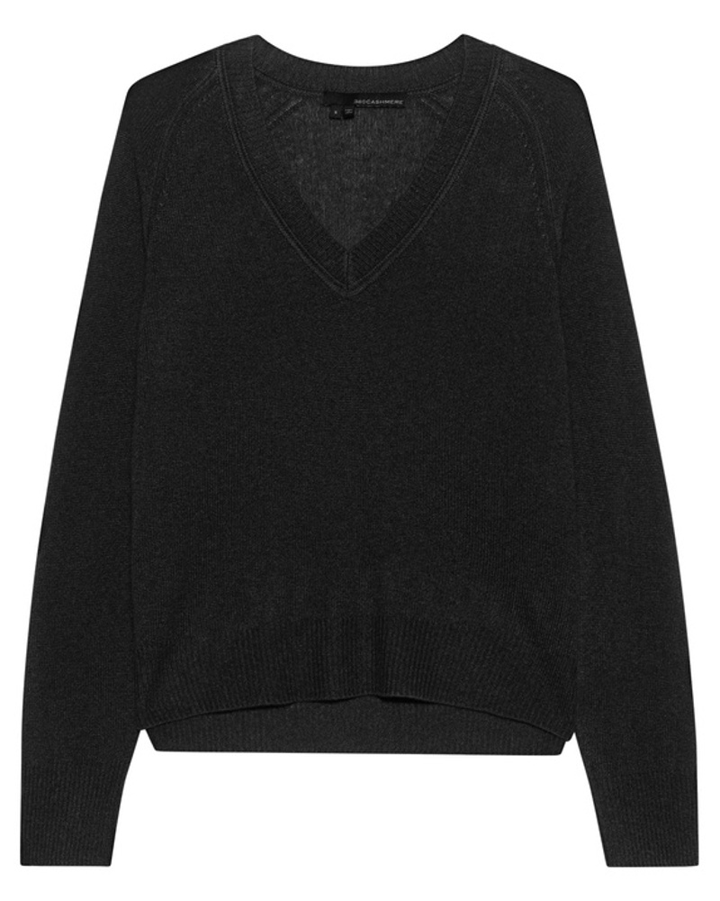 360SWEATER Damen Kaschmir-Pullover mit V-Ausschnitt