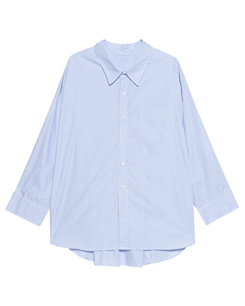 nine:inthe:morning Damen Gestreiftes Oversize-Hemd