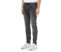 Washed-Out Slim-Fit Jeans