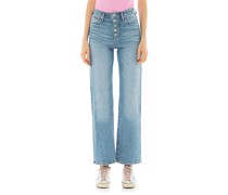 Straight-Leg-Jeans mit Knopfleiste